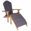 vidaXL Silla Adirondack de jard&iacute;n con reposapi&eacute;s Natural