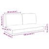 vidaXL Juego de cojines de paleta 3 pcs Crema 120 x 60 x 12 cm