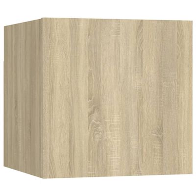 vidaXL Mesita de noche madera de ingeniería roble Sonoma 30,5x30x30 cm
