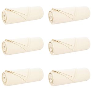 vidaXL Mantitas de Sof&aacute; 6 uds. Crema 350 x 270 cm 8.09 kg Lana