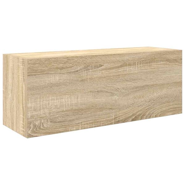 vidaXL Mueble de pared ba&ntilde;o madera ingenier&iacute;a roble Sonoma 80x25x30 cm