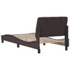 vidaXL Estructura de cama sin colch&oacute;n tela marr&oacute;n oscuro 80x200 cm