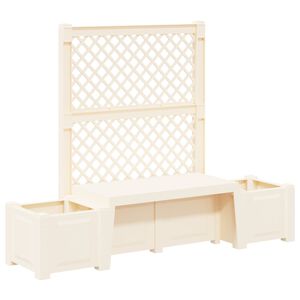 vidaXL Banco de Jard&iacute;n Kopenhagen Blanco 173 x 49 x 135,5 cm PP