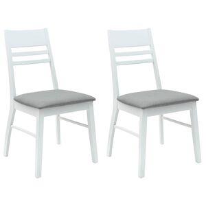 vidaXL Sillas de comedor 2 uds. Madera de Caucho S&oacute;lido