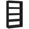 vidaXL Estanter&iacute;a/divisor madera de ingenier&iacute;a negro 80x30x135 cm