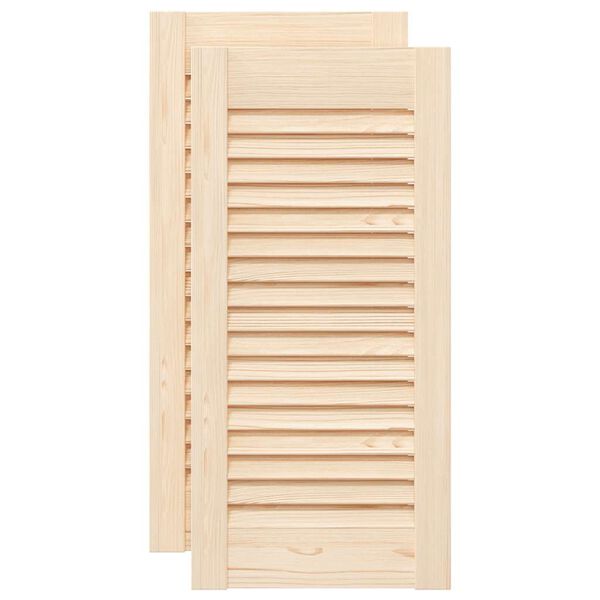 vidaXL Puerta de armario de lamas 2 uds 61,5x29,5 cm madera de pino