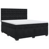 vidaXL Cama box spring con colch&oacute;n terciopelo negro 180x200 cm