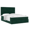 vidaXL Estructura de cama otomana colchones terciopelo verde oscuro