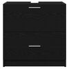 vidaXL Gabinete de Ba&ntilde;o con caj&oacute;n Roble Negro 59 x 37 x 59 cm