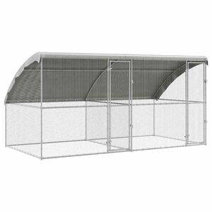 vidaXL Jaula para pollos 2 uds. Plateado 400 x 200 x 200 cm