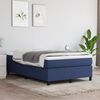 vidaXL Cama box spring con colchón tela azul 120x200 cm