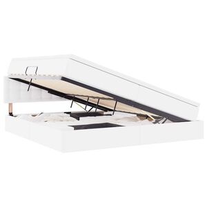 vidaXL Cama con almacenamiento y LED con LED Gris Claro 200 x 200 cm