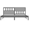 vidaXL Estructura de cama sin colch&oacute;n madera de pino gris 200x200 cm