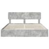 vidaXL Cama con almacenamiento con cabecera Gris Concreto 180 x 200 cm