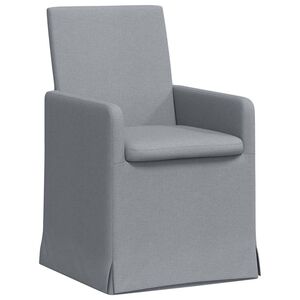 vidaXL Sillas de comedor 2 pcs Gris claro 57 x 67 x 95 cm tela