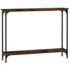 vidaXL Mesa consola madera de ingenier&iacute;a roble ahumado 100x22,5x75 cm