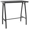 vidaXL Mesa alta de jard&iacute;n vidrio templado negro 110x60x110 cm