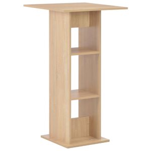 vidaXL Mesa alta de bar color roble 60x60x110 cm