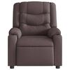 vidaXL Sill&oacute;n reclinable el&eacute;ctrico tela marr&oacute;n oscuro