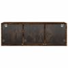 vidaXL Mueble de pared puertas de vidrio roble ahumado 102x37x35 cm