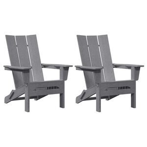 vidaXL Silla de Jard&iacute;n 2 pcs Gris Claro 80.5 x 74.5 x 92 cm