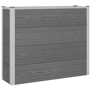 vidaXL Arriate elevado Gris 100 x 30 x 22 cm WPC y Aluminio