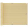 vidaXL Toldo para balc&oacute;n HDPE beige 75x500 cm