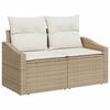 vidaXL Conjunto de sof&aacute;s de jard&iacute;n 9 pcs Beige rat&aacute;n sint&eacute;tico