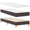 vidaXL Cama tipo Box Spring con colch&oacute;n Marr&oacute;n Oscuro 200 x 80 cm tela