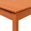 vidaXL Mesa de comedor madera maciza de pino marr&oacute;n cera 55x55x75 cm