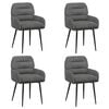 vidaXL Sillas de comedor 4 uds. Terciopelo Gris oscuro