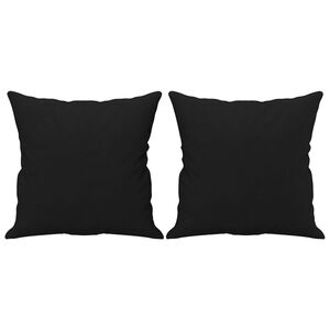vidaXL Cojines decorativos 2 uds tela microfibra negro 40x40 cm
