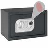 vidaXL Caja fuerte digital con huella gris oscuro 31x20x20 cm
