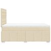 vidaXL Cama box spring con colch&oacute;n tela color crema 120x190 cm