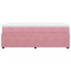 vidaXL Cama box spring con colch&oacute;n terciopelo rosa 80x200 cm