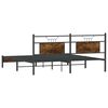 vidaXL Estructura de cama sin colch&oacute;n roble ahumado 183x213 cm