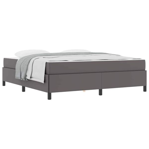 vidaXL Estructura de cama con colchón Gris 180 x 200 cm tela