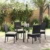 vidaXL Conjunto de Comedor de Jard&iacute;n 5 pcs Negro