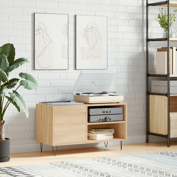 vidaXL Mueble de discos madera de ingeniería roble Sonoma 85x38x48 cm