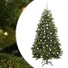 vidaXL &Aacute;rbol de Navidad artificial 210 cm 300 LED Blanco C&aacute;lido Verde