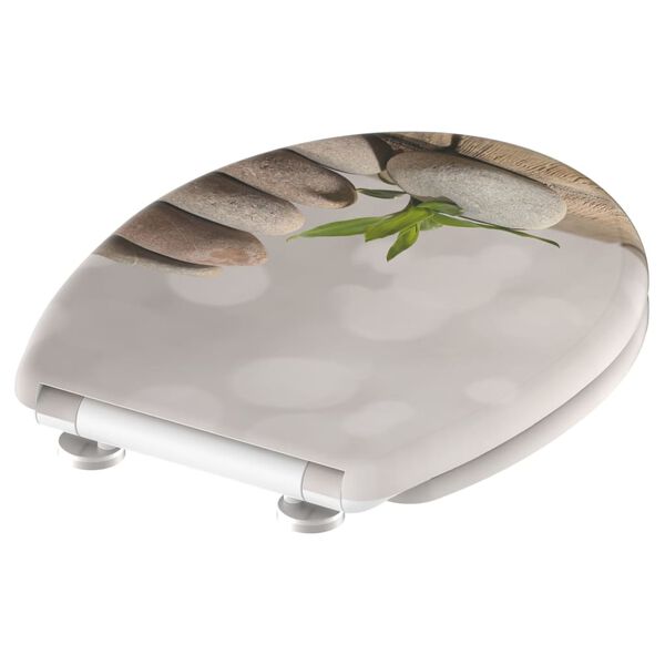 SCH&Uuml;TTE Asiento de WC cierre suave liberaci&oacute;n r&aacute;pida STONE PYRAMID