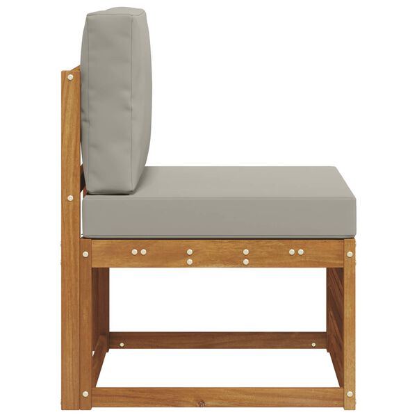 vidaXL Sof&aacute; intermedio de exterior Madera de Acacia S&oacute;lida Natural