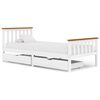 vidaXL Estructura de cama sin colch&oacute;n madera de pino blanco 90x200 cm