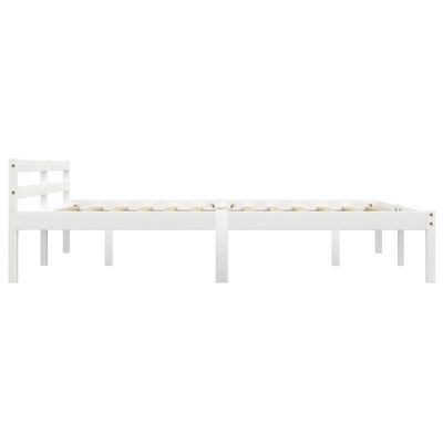 vidaXL Estructura de cama de madera maciza de pino blanco 180x200 cm