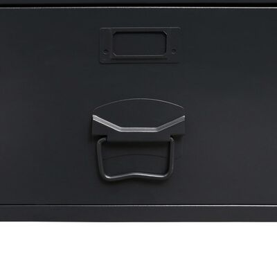 vidaXL Armario metálico de estilo industrial 90x40x180 cm negro