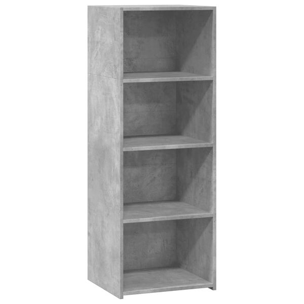 vidaXL Aparador alto madera de ingenier&iacute;a gris hormig&oacute;n 45x41x124 cm