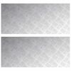 vidaXL Pelda&ntilde;o Rectangular 2 pcs Plateado 90 x 40 cm Aluminio