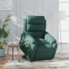 vidaXL Sillón reclinable de masaje elevable terciopelo verde oscuro