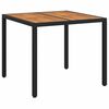 vidaXL Mesa de Jard&iacute;n Negro 90 x 90 x 75 cm rat&aacute;n sint&eacute;tico