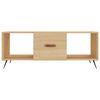 vidaXL Mesa de centro madera contrachapada roble Sonoma 102x50x40 cm